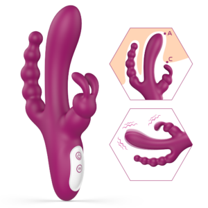 3-in-1 G-spot rabbit vibrator with 9 vibration modes