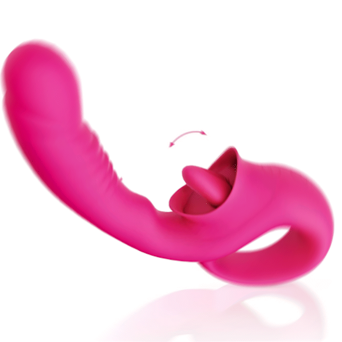 G-spot vibrator offers 10 licking and vibration patterns for women
