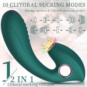 2 and 1 G-spot clitoral vibrator with 10 vibration modes