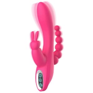 3-in-1 G-spot rabbit vibrator with 7 kinds of vibration-Purplr or Pink
