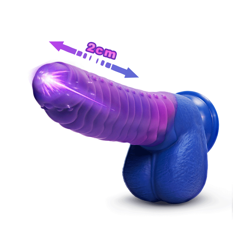 Absalom-Caterpillar 9-Inch Color-changing Intelligent Heating 3 Thrusting 5 Vibrating Dildo