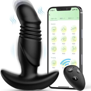 9 Vibration Modes Thrusting Anal Vibrator with Remote Control & APP