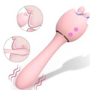 2 in 1 Rose 9 Mode Clitoral G-Spot Massage Masturbator