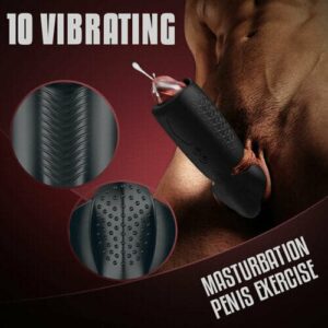10 Vibrating Penis Vibrator mit Hoden stimulation-2023 New