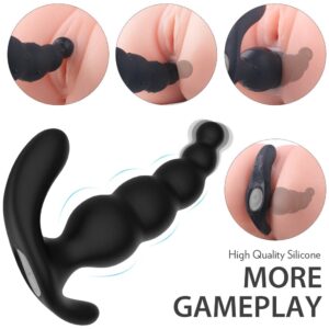 9 vibration modes Wireless remote control anal plug vibrator / prostate massager