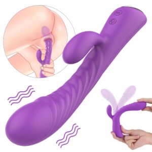2 in 1 vibrating swinging penis masturbation stick