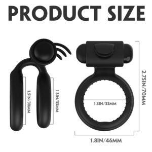High-stretch double-ring vibrating penis ring