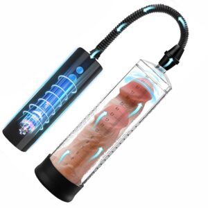 Electric penis pump enlargement vacuum pump with 4 extra penis rings and 2 sleeves