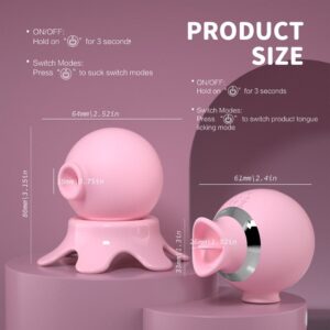 2 in 1 tongue licking and sucking small octopus G-spot masturbator - 7 kinds of vibration mode