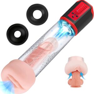 Self-sucking penis pump with vaginal sleeve