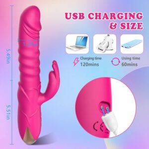 Thrusting Rabbit G Spot Clitoral Vibrator Waterproof