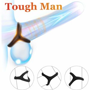 3 in 1 super soft and flexible male penis ring enlargement device