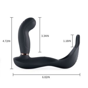 Cock Ring And Vibrating Butt Plug —— 2 In 1