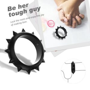 Black gear-shaped high-stretch penis ring