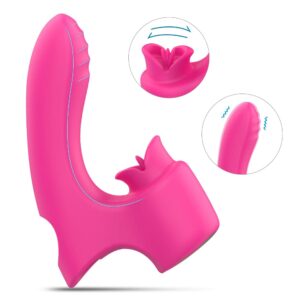 2-in-1 G-spot tongue licking vibration vibrator with 9 vibration modes