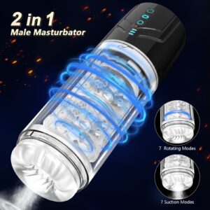 Two-in-one multifunctional vibration sucking enlargement masturbator