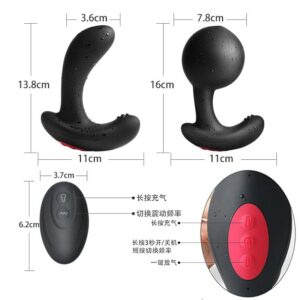 Anal expansion prostate massager remote control inflatable anal plug