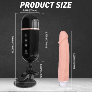 2 and 1 vibrating telescopic cannon machine dildo masturbator