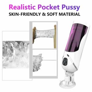 10 Vibrating Modes High Speed and Powerful Stimulation Thrusting & Rotating Male Masturbator Cup