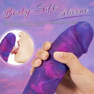 Sunset Glow Upturned Glans Thick Realistic Dildo