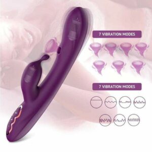 Dual Motor 7 Vibration 7 Suction Rabbit G Spot Vibrator