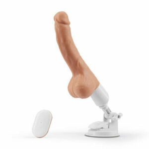 7 Vibrating Thrusting Curved Dildo with Mountable Suction Cup