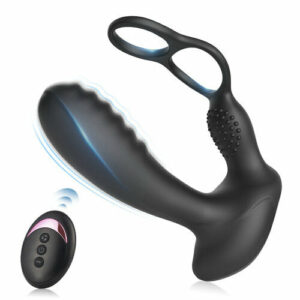 Intelligent Heating 10 Vibrating Prostate Massager With Dual Cock Ring