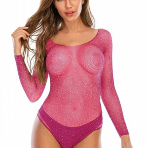 Rhinestone Fishnet Bodysuit