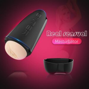 12 Speeds Triangle Automatic Male Masturbator Soft Silicone Vagina Real Pussy Adult Vibrating Masturbation Oral Sex Toys for Men