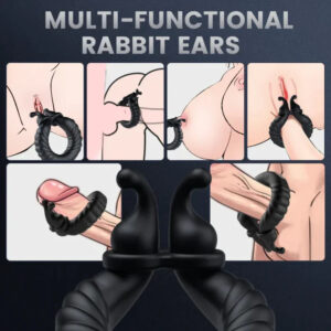 Separable Rabbit Rocker 11 Vibrating Cock Ring for Man