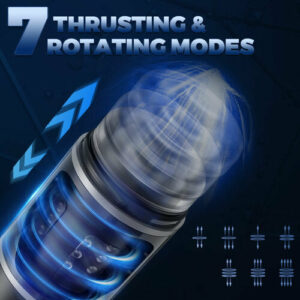 7 Thrusting Rotation Male Masturbation with Suction Base