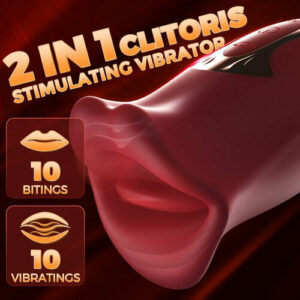 Fleshline Pressb 10 Biting & 10 Vibrating Modes Stimulate Nipple Clitoral Women Vibrator