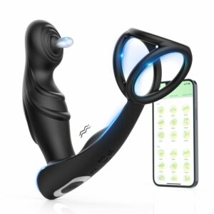 APP Control 9 Vibration and Tapping Butt Plug G Spot Vibrator for Prostate Stimulator