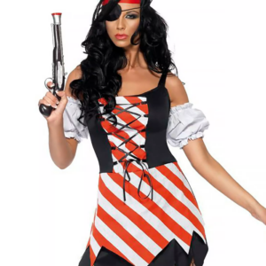 Fever Red and White Pirate Costume