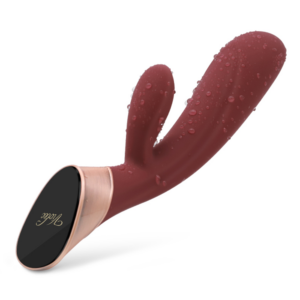 Touch Screen Massager Female Vibrator Easy to Operate Synchronous Stimulation Inside and Outside Environmentally Silicone