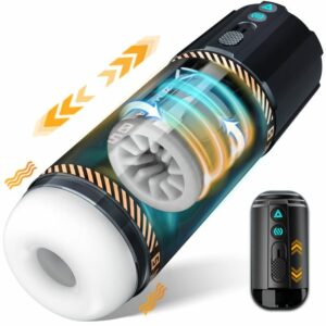 8 Thrusting & Rotating and 5 Vibrations Automatic Electric Male Masturbator Stroker