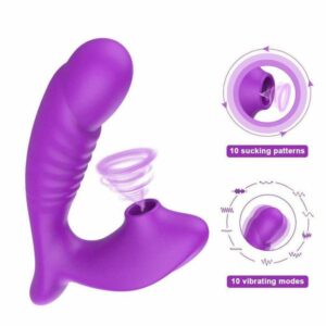 10 Vibrating 10 Sucking Modes Clitoris G Spot Stimulator