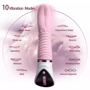 Realistic High-Quality Silicone Soft Clitoral Tongue Vibrator