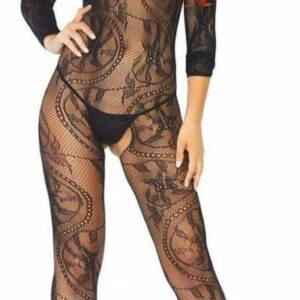 Swirl Lace Crotchless Bodystocking