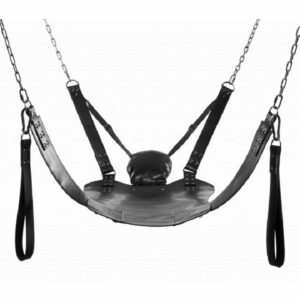 Leather Swing With Pillows And Stirrups