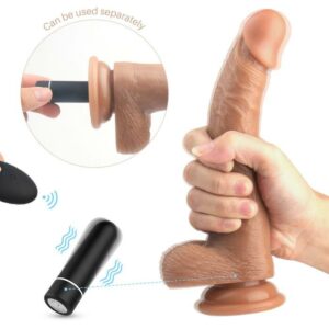 Realistic Vibrating Dildo with a Bullet