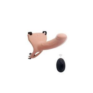 6.7 Remote 10 Vibrating Hollow Strap-On Dildo