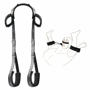 Adjustable Wrist Thigh Restraint Ropes and Soft Tie Set, Portable SM Games Sex Toys for Couples Restraints Kit Unisex