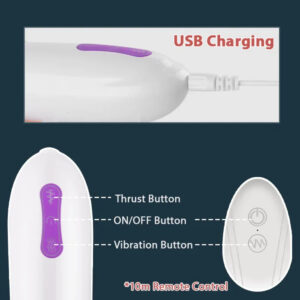 Thrusting Rotating Vibrating Multi-angle Heating Remote Control Sex Machine