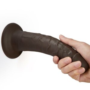 9.05-Inch Black Manual Realistic Suction Cup Dildo