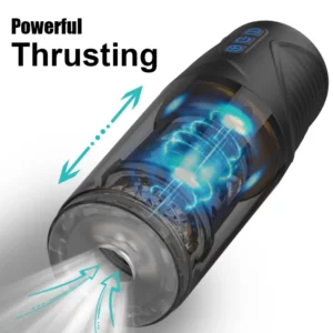 Automatic Thrusting Rotating Male Masturbator Cup With Sucker