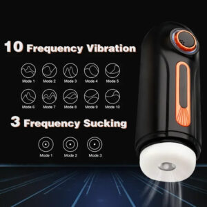 Fleshline™ 10 Thrusting 10 Vibrating 3 Sucking Heating Male Masturbator